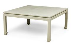 Asian Contemporary Ming Dynasty Style Sage Colored Raffia Wrapped Coffee Table - 4652942