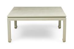 Asian Contemporary Ming Dynasty Style Sage Colored Raffia Wrapped Coffee Table - 4652943