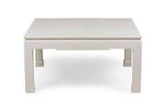 Asian Contemporary Ming Dynasty Style White Raffia Wrapped Coffee Table - 4171678