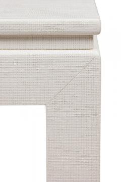 Asian Contemporary Ming Dynasty Style White Raffia Wrapped Coffee Table - 4171681