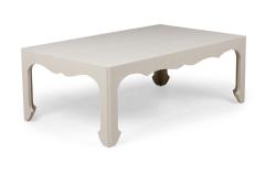 Asian Contemporary Style Light Gray Colored Raffia Wrapped Coffee Table - 4171691