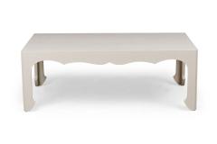 Asian Contemporary Style Light Gray Colored Raffia Wrapped Coffee Table - 4171692