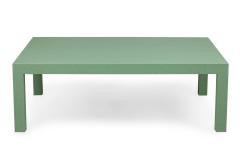 Asian Contemporary Style Mint Colored Raffia Wrapped Coffee Table - 4653124