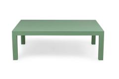Asian Contemporary Style Mint Colored Raffia Wrapped Coffee Table - 4653128