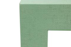 Asian Contemporary Style Mint Colored Raffia Wrapped Coffee Table - 4653133
