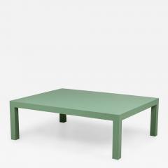 Asian Contemporary Style Mint Colored Raffia Wrapped Coffee Table - 4708391