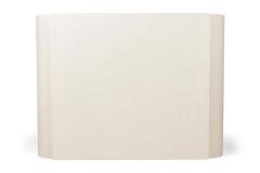 Asian Contemporary Style Off White Raffia Wrapped Curved Coffee Table - 4639457