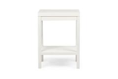 Asian Contemporary Style Raffia Wrapped White Painted Side Tables - 4171695