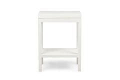 Asian Contemporary Style Raffia Wrapped White Painted Side Tables - 4171699