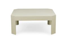 Asian Contemporary Style Sage Colored Raffia Wrapped Coffee Table - 4650604