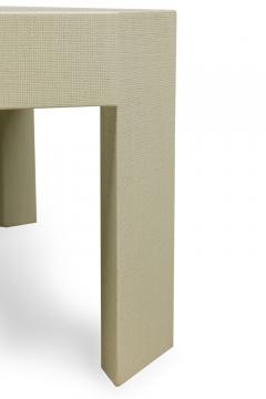 Asian Contemporary Style Sage Colored Raffia Wrapped Coffee Table - 4650606