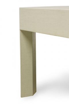 Asian Contemporary Style Sage Colored Raffia Wrapped Coffee Table - 4650609