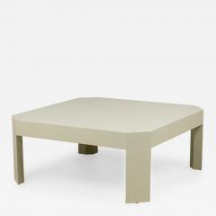 Asian Contemporary Style Sage Colored Raffia Wrapped Coffee Table - 4700305