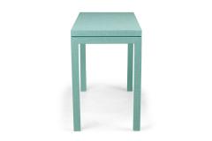 Asian Contemporary Style Turquoise Colored Raffia Wrapped Console Table - 4171702
