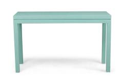 Asian Contemporary Style Turquoise Colored Raffia Wrapped Console Table - 4171704