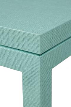 Asian Contemporary Style Turquoise Colored Raffia Wrapped Console Table - 4171705