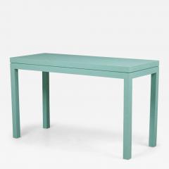 Asian Contemporary Style Turquoise Colored Raffia Wrapped Console Table - 4198969