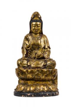 Asian Gilt Guan Yin Buddha - 4520134