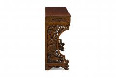 Asian Hand Carved and Mirrored Console Table - 4652866