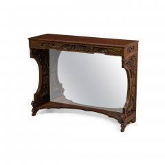 Asian Hand Carved and Mirrored Console Table - 4700877