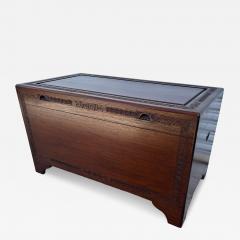 Asian Themed Carved Teak Cedar Chest - 4379349