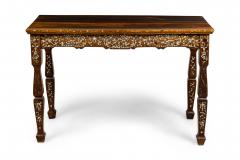 Asian rosewood and pearl inlaid rectangular center davenport table - 4650776