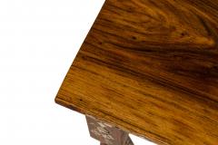 Asian rosewood and pearl inlaid rectangular center davenport table - 4650781