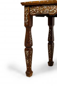 Asian rosewood and pearl inlaid rectangular center davenport table - 4650783
