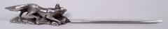 Asprey English Sterling Silver Letter Opener with Hunted Fox - 3986666