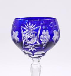 Assembled Set of Ten Bohemian Wine Glasses Czechoslovakia circa 1930 - 3051291