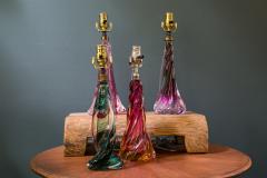 Assorted Vintage Val Saint Lambert Blown Glass Table Lamps - 2255117