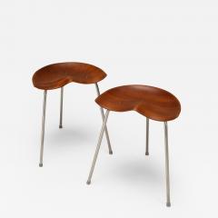 Astor Glibstrup Pair of Stools by Astor Glibstrup for Frederikssund Mobelfabrik Denmark 1960 - 2229219