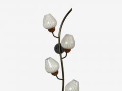 Astra Monumental Floral Sconces Copper Brass Glass Norway 1940s - 4790659