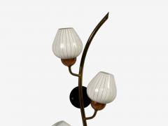 Astra Monumental Floral Sconces Copper Brass Glass Norway 1940s - 4790661