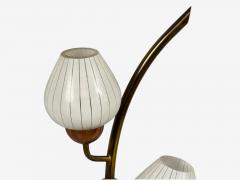 Astra Monumental Floral Sconces Copper Brass Glass Norway 1940s - 4790662