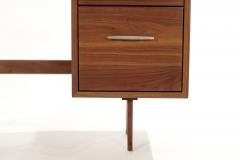 Asymmetric Scandinavian Modern Walnut Desk C 1950s - 2752400