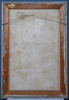 At the Fair Abstract Impressionist Cityscape by F Hochstein 1960s - 2342943