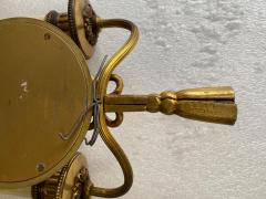 Atelier Petitot 1950 70 Serie of 5 Sconces in Gilted Bronze With Convex Mirror Petitot Signed - 4245737