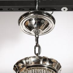 Atelier Petitot Art Deco Chandelier in Satin Nickel Transparent Glass Rods by Atelier Petitot - 4403679