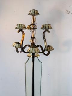 Atelier Petitot EXCEPTIONAL FRENCH ART DECO ENAMELED BRASS AND GLASS FLOOR LAMPS - 1178049