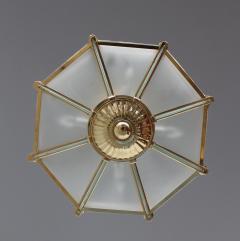Atelier Petitot Fine French Art Deco Octagonal Bronze and Glass Chandelier by Petitot - 431054