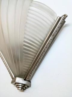 Atelier Petitot Pair of French Art Deco Ribbed Design Wall Sconces by Petitot LU161924806893 - 3941894