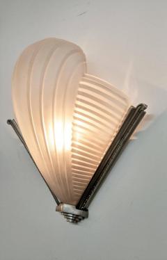 Atelier Petitot Pair of French Art Deco Ribbed Design Wall Sconces by Petitot LU161924806893 - 3941895