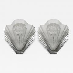 Atelier Petitot Pair of French Art Deco Wall Sconces Signed by Petitot - 3959252