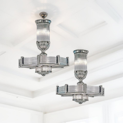 Atelier Petitot Pair of French Art Deco chandeliers by Atelier Petitot - 4556997
