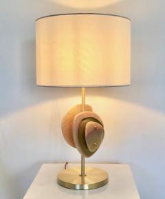 Atelier Terrai Bespoke Italian Organic Modern Amber Onyx Satin Brass Satellite Table Lamp - 1808804