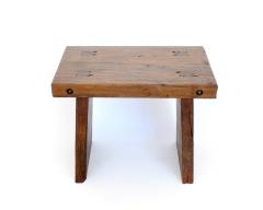 Atelier de Marolles FRENCH WALNUT STOOLS OR SIDE TABLES ATTRIBUTED TO ATELIER MAROLLES WABI SABI - 4236662