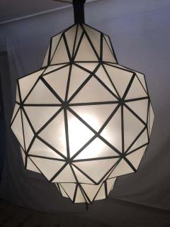 Atlas Showroom Art Deco White Milk Chandelier Pendant or Lantern in Dome Shape - 1294916