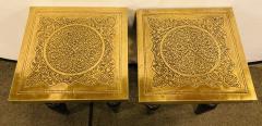 Atlas Showroom End Side or Lamp Table Square in Hollywood Regency Style A Pair - 1198301