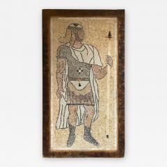 Atlas Showroom Micro Mosaic Tile Wall Plaque or Table Top of a Centurion in Wood Frame - 1037336